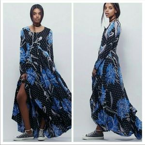 Free People Long Floral Dress